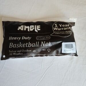 Amble New  Heavy Duty Basketball Net 12 Loop Rim Indoor Outdoor All Weather